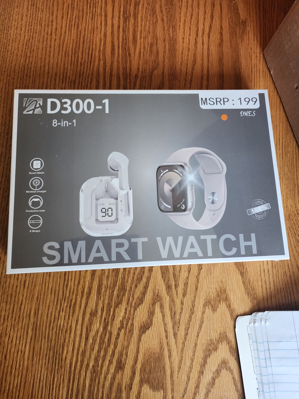 D300-1 8-in-1 Smart Watch & Earbud Charging Case -